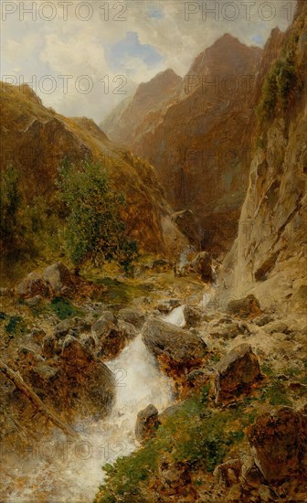 Torrent, 1893. Creator: Eduard Peithner von Lichtenfels.