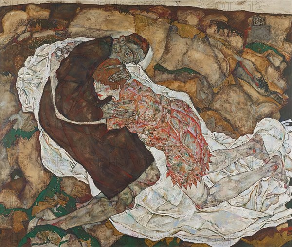 Death and the Maiden, 1915. Creator: Egon Schiele.