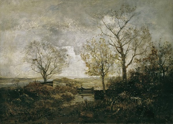 Autumn landscape by the river, c1887/1888. Creator: Emil Jakob Schindler.