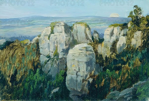 Prachau Rocks, 1902. Creator: Ferdinand Engelmuller.
