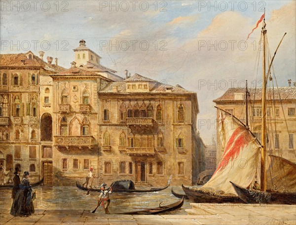 The Grand Canal in Venice, 1850. Creator: Franz Alt.