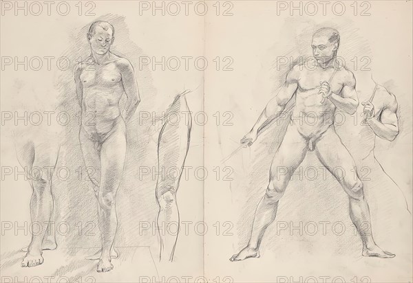 Male Nudes, c1888/1895. Creator: Franz Barwig.