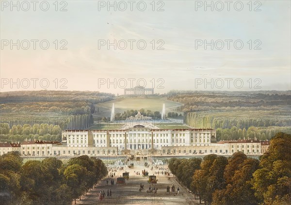 Schönbrunn Palace, undated. (c1840s). Creator: Franz Josef Sandmann.