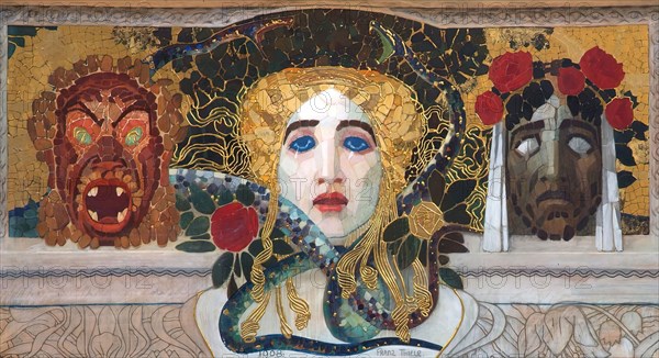 Design for a mosaic, 1897/1908. Creator: Franz Thiele.