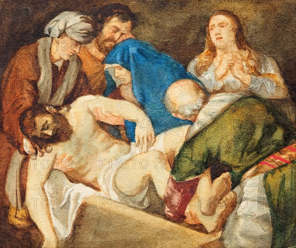 Entombment, c1876/1879. Creators: Franz von Matsch, Titian.