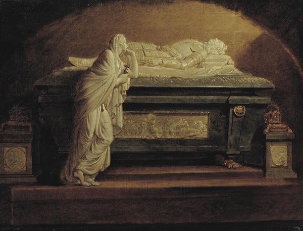 The Headstone of Emperor Leopold II by Franz Anton Zauner in the Augustinian Church, after 1795. Creator: Heinrich Friedrich Füger.