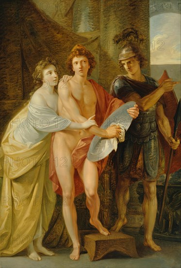 Hektor’s farewell to Andromache, after 1800. Creator: Heinrich Friedrich Füger.