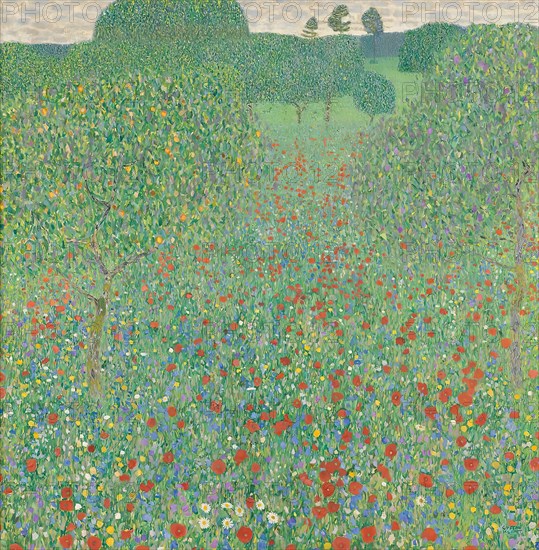 Blooming poppies, 1907. Creator: Gustav Klimt.