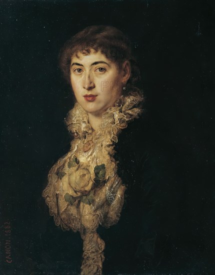 Maria Freifrau von Zehmen, née Fröhlich von Feldau, 1882. Creator: Hans Canon.