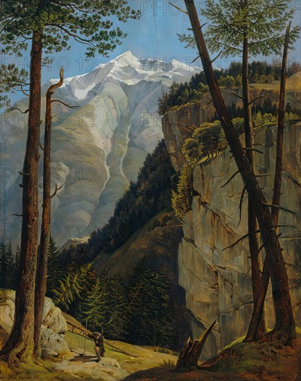 The Watzmann from the Wimbachtal, 1818. Creator: Heinrich Reinhold.