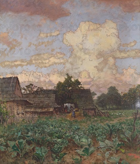 Farm in Silesia, 1913. Creator: Jindrich Tomec.