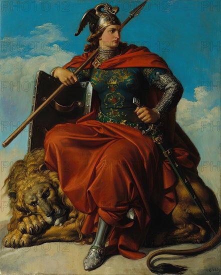 Allegory of bravery, 1859. Creator: Carl von Blaas.