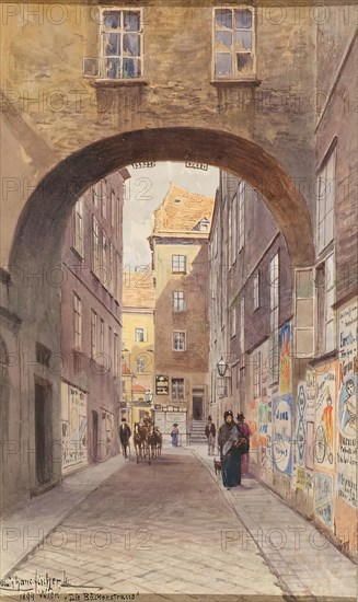 Backstreet in Vienna, 1894. Creator: Ludwig Hans Fischer.