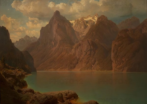 Lake Lucerne, 1858. Creator: Max Haushofer.