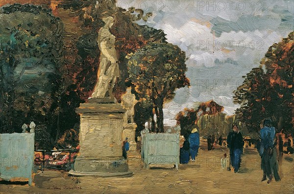 From the Tuileries – Gray Day, 1883. Creator: Tina Blau.