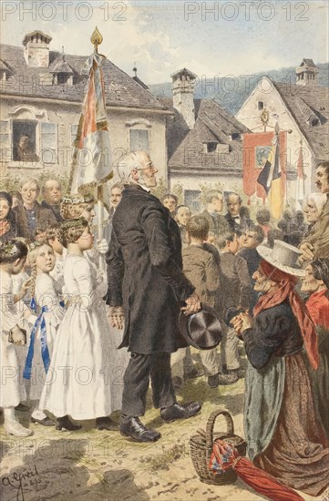 Corpus Christi procession, 1895. Creator: Alois Greil.