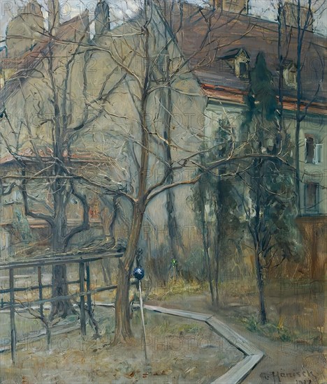 Cloudy winter day (view from my studio window), 1928. Creator: Alois Hanisch.