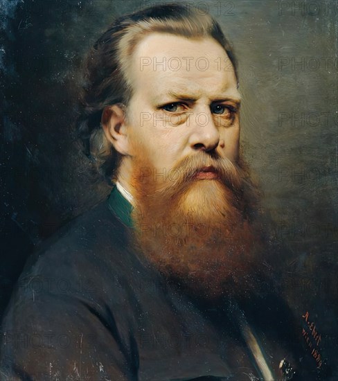 Self-portrait, 1889. Creator: Anton Ebert.