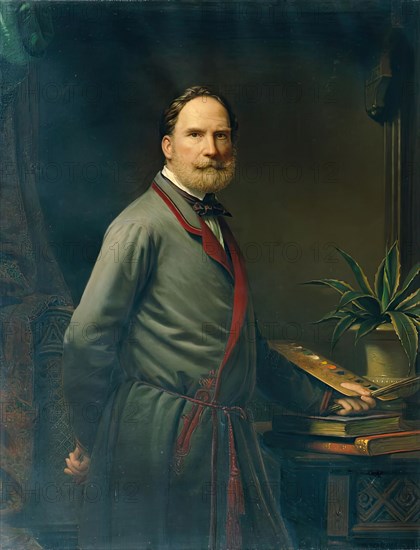 Self-portrait, 1864. Creator: Anton Einsle.