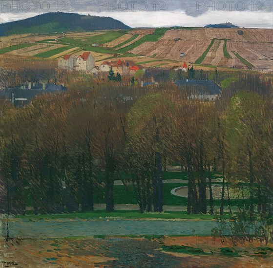 View from Heiligenstadt to the Nußberg, 1903. Creator: Carl Moll.