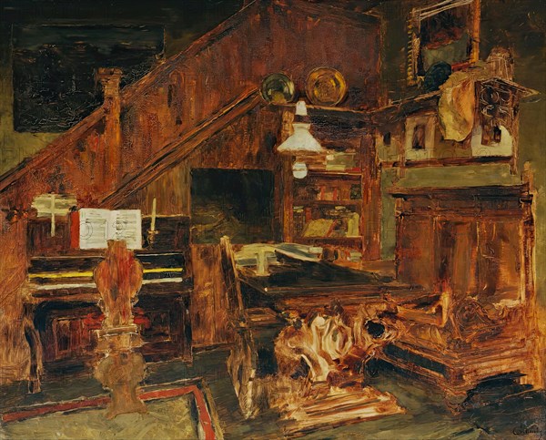 Artist's studio in Venice, 1877. Creator: Carl Schuch.