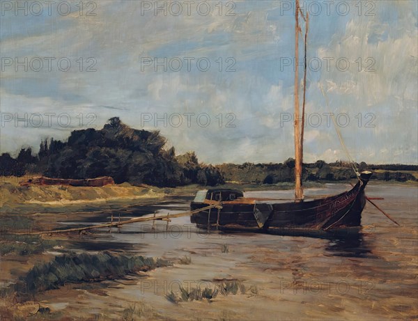 Sailing ship on the Havel, 1878. Creator: Carl Schuch.