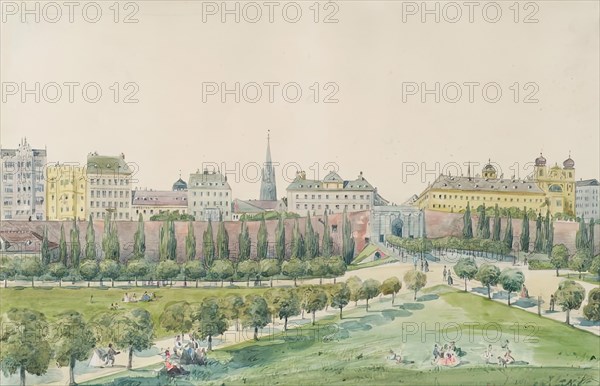 The Stubenbastei and the Stubentor in Vienna, undated. Creator: Emil Hutter.