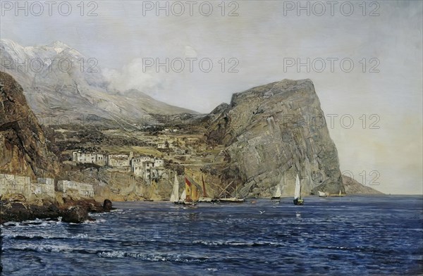 Coastal landscape in Dalmatia, 1890. Creator: Emil Jakob Schindler.