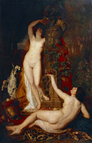 Two Bacchantes, 1874. Creator: Eugen Felix.