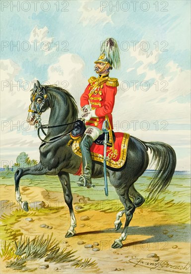 Soldier on horseback, undated. Creator: Franz Gerasch.