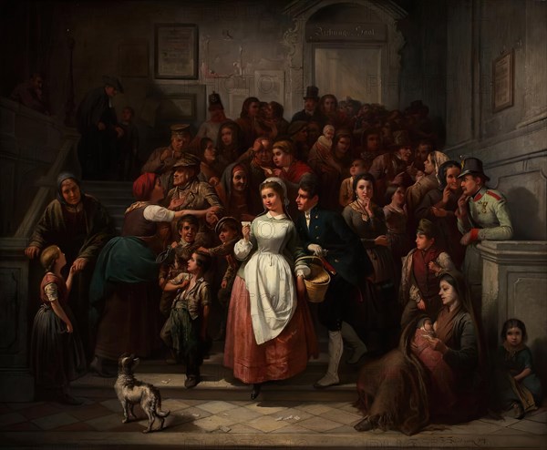 After the lottery draw, 1859. Creator: Friedrich Friedlaender.