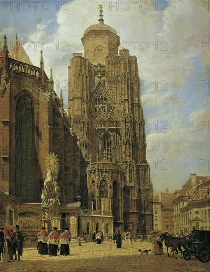 St. Stephen's Cathedral in Vienna, 1850. Creator: Jakob Alt.