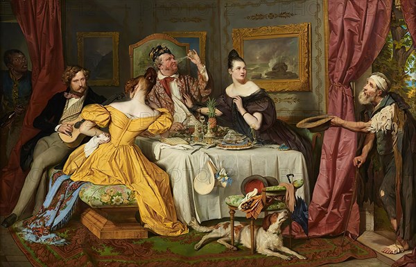 The rich hustler, 1836. Creator: Josef Danhauser the Younger.
