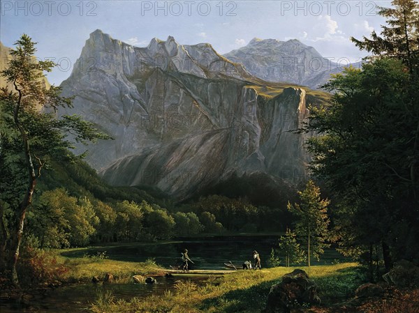 The rear Langbathsee, 1834. Creator: Josef Feid.