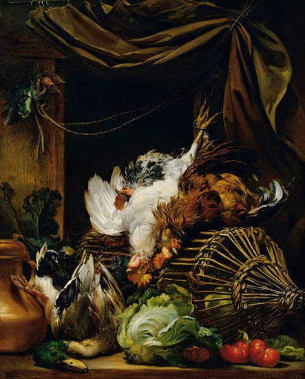 Still life, 1859. Creator: Josef Neugebauer.