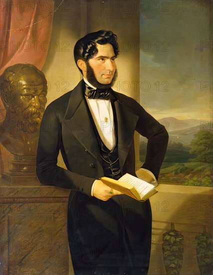 Portrait of a gentleman, 1842. Creator: Joseph Weidner.