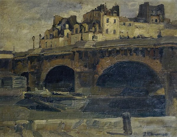 Parisian landscape with Pont Neuf, 1907. Creator: Julius Ullmann.