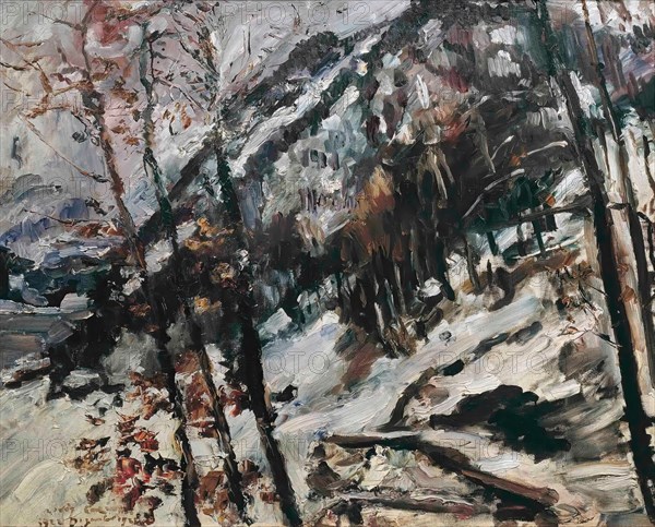 The Herzogstand at Walchensee in the snow, 1922. Creator: Lovis Corinth.