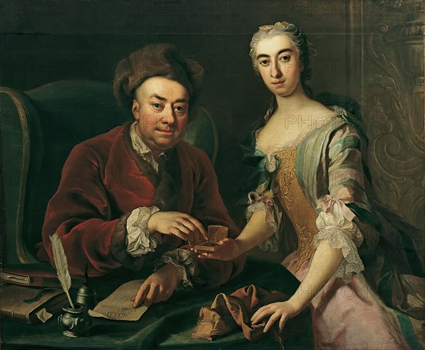 Double portrait, 1740. Creator: Martin van Meytens.