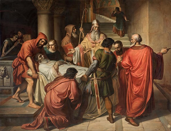 Handover of the body of St. Mark in Alexandria to the Venetians, 1847. Creator: Michael Kovacs.