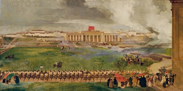 The field fair on the outer castle square on April 13, 1826, (1826).  Creator: Peter Fendi.