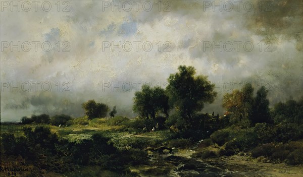Summer landscape, 1869. Creator: Remigius Adrianus Haanen.