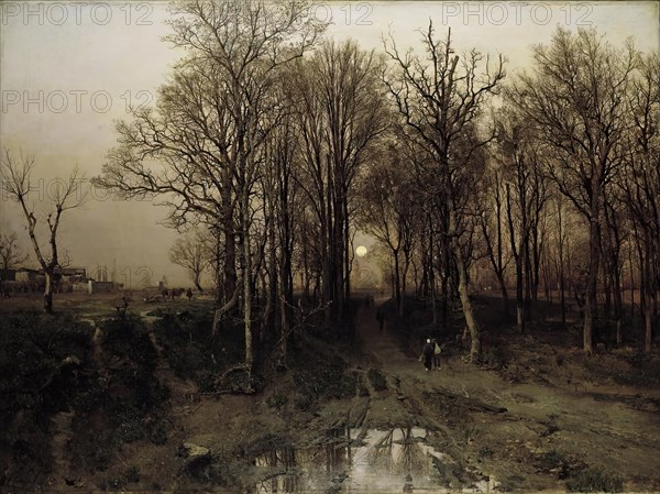 Early spring in the Penzinger Au, 1887. Creator: Robert Russ.