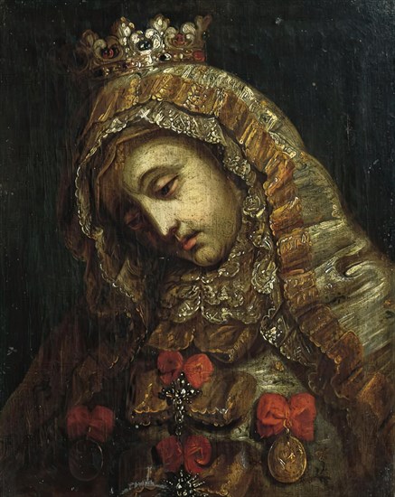 Mourning Mother of God, 1750/1800. Creator: Unknown.