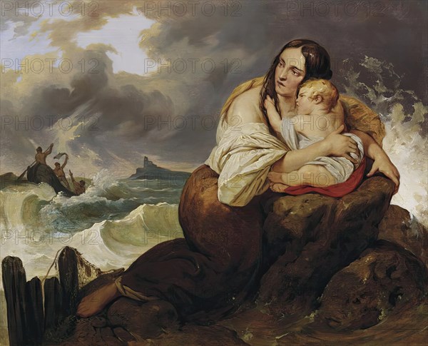 The castaway, 1837. Creator: Josef Danhauser the Younger.