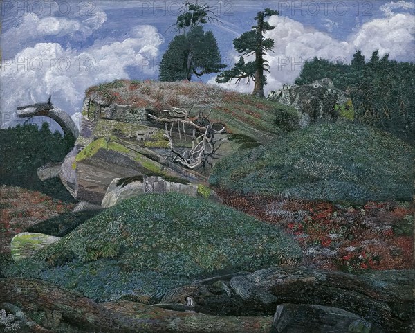 Landscape with rocks, 1905. Creator: Karl Mediz.