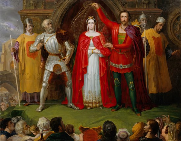 Wedding of King Alfred the Great of England, 1835. Creator: Sigmund Ferdinand von Perger.