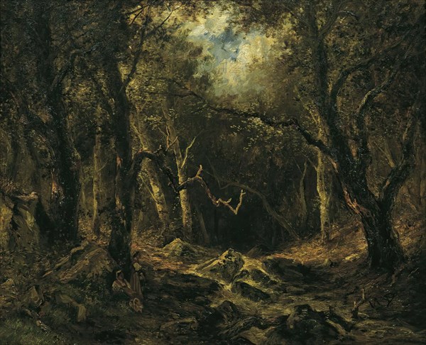 Forest interior, 1861. Creator: Narcisse Virgile Diaz de la Pena.