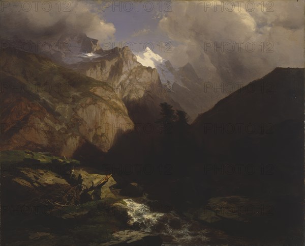 The Jungfrau, Switzerland, 1853-1855. Creator: Alexandre Calame.