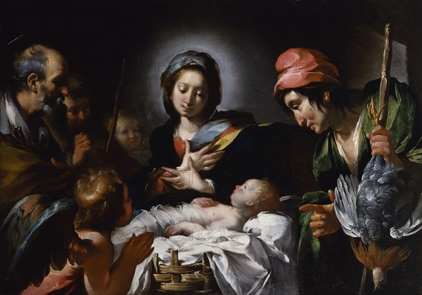 Adoration of the Shepherds, c1615. Creator: Bernardo Strozzi.